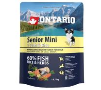 Сухой корм для собак Ontario Senior, рыба/рис, 0.75 кг