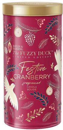 Žvakė, aromatinė Baylis & Harding The Fuzzy Duck Winter Wonderland Festive Cranberry, 390 g, Raudona