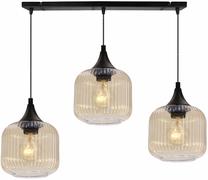 Lampa griesti Candellux Lighting Estas 33-51547, E27, 3 x 40 W, dzintara krās. / melna krās.