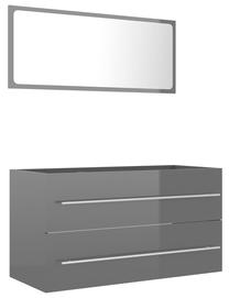 Vonios kambario baldų komplektas VLX 804853, pilka sp., 38.5 cm x 90 cm x 48 cm