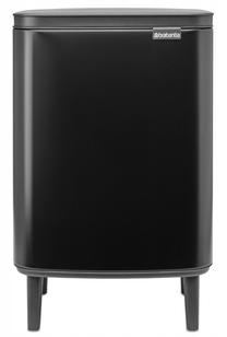 Šiukšliadėžė Brabantia Bo Hi Matt Black 227226, juoda sp., 12 l, 45.5 cm x 29.5 cm