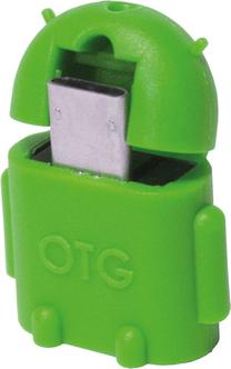 Adapteris Logilink Micro USB B male, USB 2.0 A female, žalia sp.