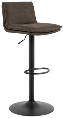 Baro kėdė Flynn 98425, matinė, antracito sp./juoda sp., 38 cm x 46 cm x 68 - 89 cm