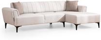Kampinė sofa - lova Atelier Del Sofa Hamlet, kreminė sp., dešininė, 270 x 140 cm x 77 cm