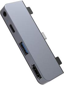 USB šakotuvas Hyperdrive 4in1 USB-C Hub, sidabro sp.