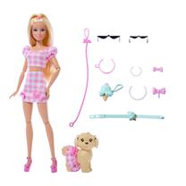 Кукла с аксессуарами Mattel Barbie Twinning Looks JFP36, 29 см, розовый цв.