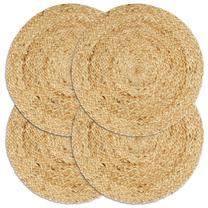 Stalo padėkliukas VLX Jute 133834, 38 cm x 38 cm x 38 cm, 4 vnt., Ruda sp.