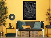 Reprodukcija Artgeist Dark Map Of Brussels, k-b-0077-b-a, 80 cm x 120 cm