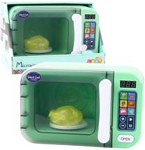 Rotaļu sadzīves tehnika, mikroviļņu krāsns Lean Toys Mini Kitchen Series, zaļa krās.