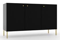 Komoda ADRK Tili 3D, juoda sp., 58.9 cm x 124.5 cm x 40.8 cm
