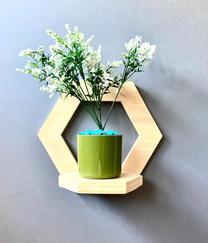 Sieninė lentyna Kalune Design DZYD0020, smėlio sp., 24 cm x 28 cm x 16 cm