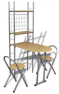 Virtuvės baldų komplektas VLX Breakfast Bar Set, ruda sp., 0.9 m