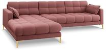 Kampinė sofa Micadoni Home Mamaia MIC_LC_78_E1_MAMAIA2, rožinė sp., kairinė, 293 x 185 cm x 75 cm