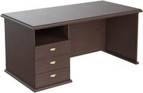 Rakstāmgalds ar atvilktnēm Skyland Raut RDT 188, 180 cm x 75 cm, 80 cm, brūna krās.