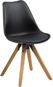 Valgomojo kėdė Dima, ruda sp./juoda sp., 55 cm x 48.5 cm x 85 cm