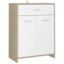 Laisvai pastatoma vonios spinta VLX 805029, ąžuolo sp./balta sp., 33 cm x 60 cm x 80 cm