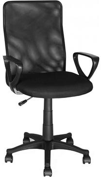 Darba krēsls Vangaloo Mesh, 48 x 58 x 90 - 102 cm, melna krās.