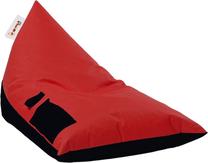Sėdmaišis Hanah Home Pyramid Large Double Color Bed Pouffe 248FRN1205, juoda sp./raudona sp.