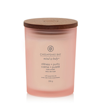 Свеча, ароматическая Chesapeake Bay Mind & Body Stillness + Purity, 82 час, 0.250 г, розовый цв.