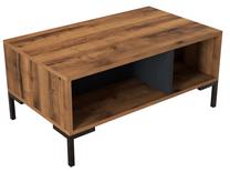 Kavos staliukas Kalune Design Aurora 2080, antracito sp./riešuto sp., 90 cm x 41.6 cm x 54 cm