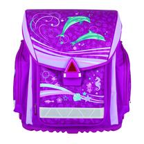 Mokyklinė kuprinė Tiger Tiger_Fam_1 Purple Dolphin, rožinė sp., 38 cm x 32 cm x 23 cm