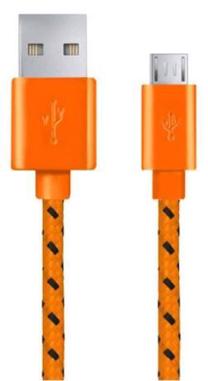 Vads Esperanza USB 2.0 A male, Micro USB 2.0 B male, 1 m, oranža krās.