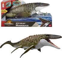 Žaislinė figūrėlė, dinozauras Mattel Jurassic World Rebirth Bite N Blast Mosasaurus JJP80, 65 cm, žalia sp.