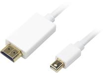 Vads Logilink Mini DisplayPort, HDMI, 2 m, balta krās.