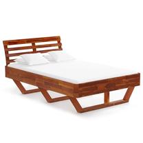 Lova pusantros vietos VLX Solid Acacia Wood, 120 x 200 cm, akacijų sp., be čiužinio