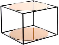 Kavos staliukas Kayoom Cody 110, juoda sp./šviesiai ruda sp., 50 cm x 50 cm x 36 cm
