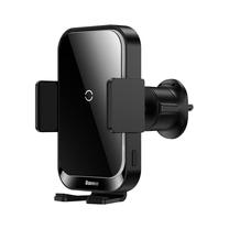 Automobilinis įkroviklis Baseus Halo Electric Wireless Charging Car Mount, USB Type-C, juoda sp., 15 W