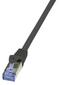 Провод Logilink CAT 6a S/FTP RJ-45 8P8C, RJ-45 8P8C, 1.5 м, черный цв.