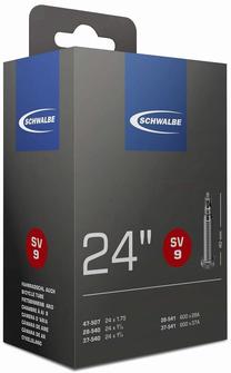 Dviračių padangų kamera Schwalbe Inner Tube 10419313, guma, juoda sp., 24"