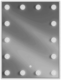 Spogulis Mexen Dona, ar gaismu, stiprināms, 60 cm x 80 cm, caurspīdīga krās.