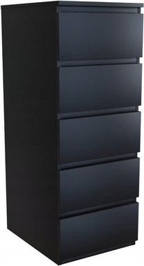 Komoda W5, juoda, 40 cm x 45 cm x 111 cm