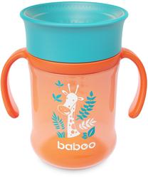 Vaikiška gertuvė Baboo 360° Safari, 300 ml, 6+ mėn., plastikas, oranžinė sp.