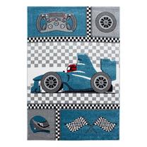 Ковер комнатные Ayyildiz Kids Race Car, черный цв./синий цв./серый цв., 230 см x 160 см