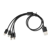 Kabelis iBOX USB, USB-C / micro USB / mini USB / Lightning, melna krās.