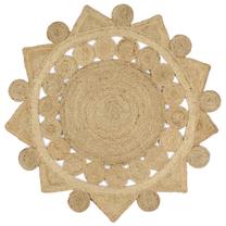 Ковер VLX Braided Jute 133714, коричневый цв., 120 см x 120 см