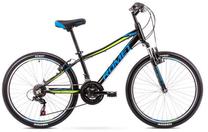 Vaikiškas dviratis, kalnų Romet Rambler 24, juoda sp., 13", 24"