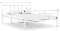 Lova dvigulė VLX Metal 325040, 140 x 200 cm, balta sp., be čiužinio, su grotelėmis