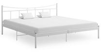 Lova dvigulė VLX Bed Frame, 200 x 200 cm, balta sp., be čiužinio, su grotelėmis