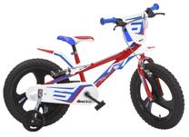 Vaikiškas dviratis, vaikų Dino Bikes R1 BOTTARI.814L-06, mėlyna sp./balta sp./raudona sp., 14"