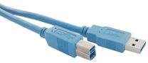 Vads Qoltec USB to USB USB 3.0 A male, USB 3.0 B male, 1 m, zila krās.