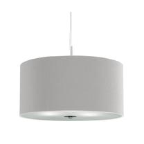 Šviestuvas kabinamas Searchlight Drum Pleat 2353-40SI, E27, 3 x 7 W, sidabro sp. / sidabro sp.