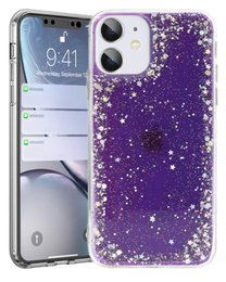 Чехол для телефона Fusion Accessories Glue Glitter, фиолетовый цв., Apple