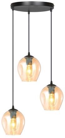 Valgusti rippuv Emibig Istar Premium 3 681/3PREM, E27, 3 x 15 W, kollane v. / must v., 14 x 17 cm