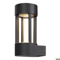 Sieninis lauko šviestuvas SLV Slots Wall, 6.3W, LED, IP44, juoda sp., 11 cm x 21 cm