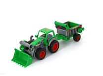 Игрушечный трактор Wader Tractor Loader Semitrailer 8718, зеленый цв.