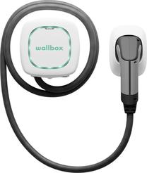 Elektromobilio įkrovimo stotelė Wallbox Pulsar Plus, type 2, 5 m, 22 kW, balta sp.